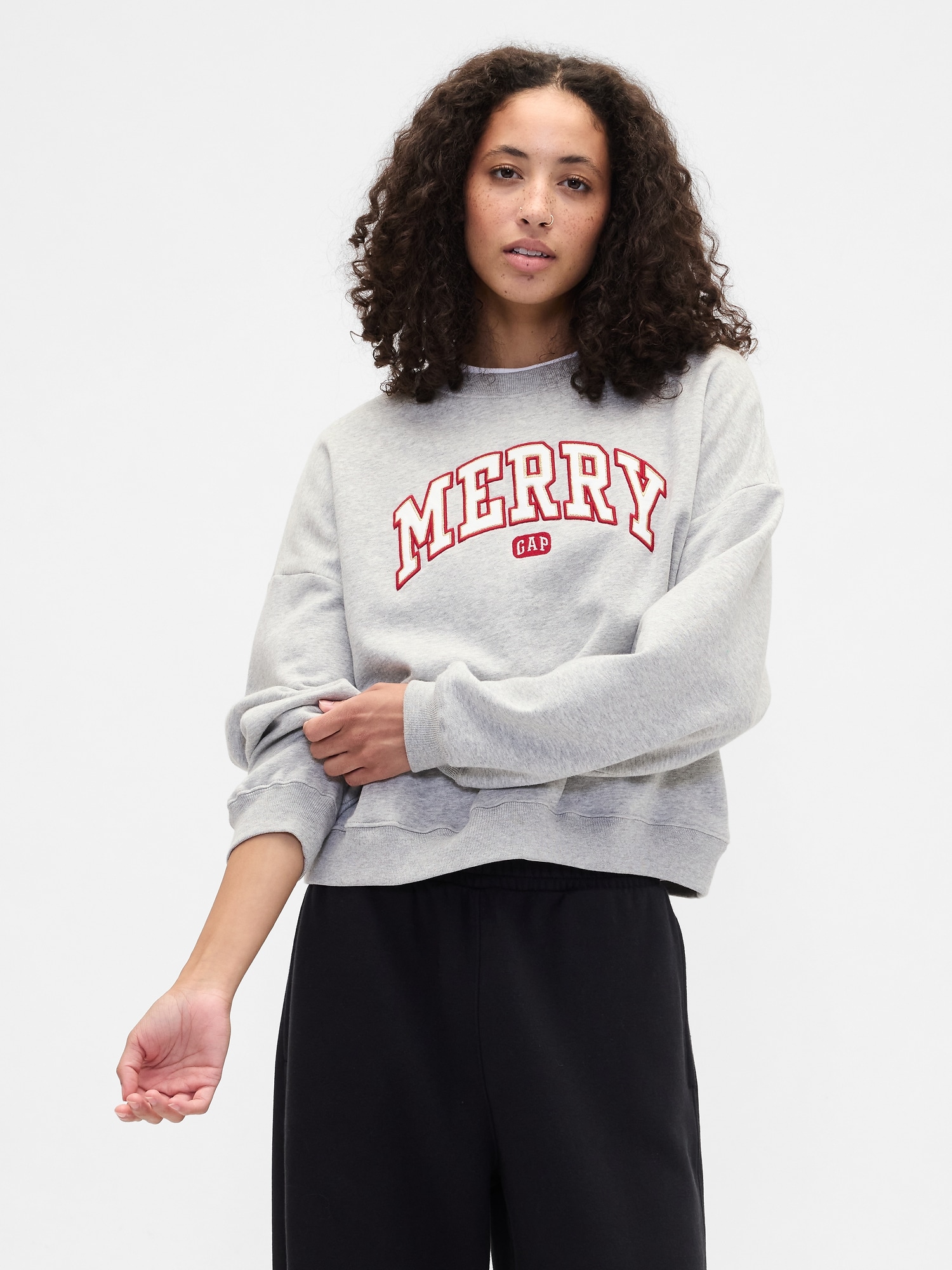 Relaxed Holiday Graphic Sweatshirt