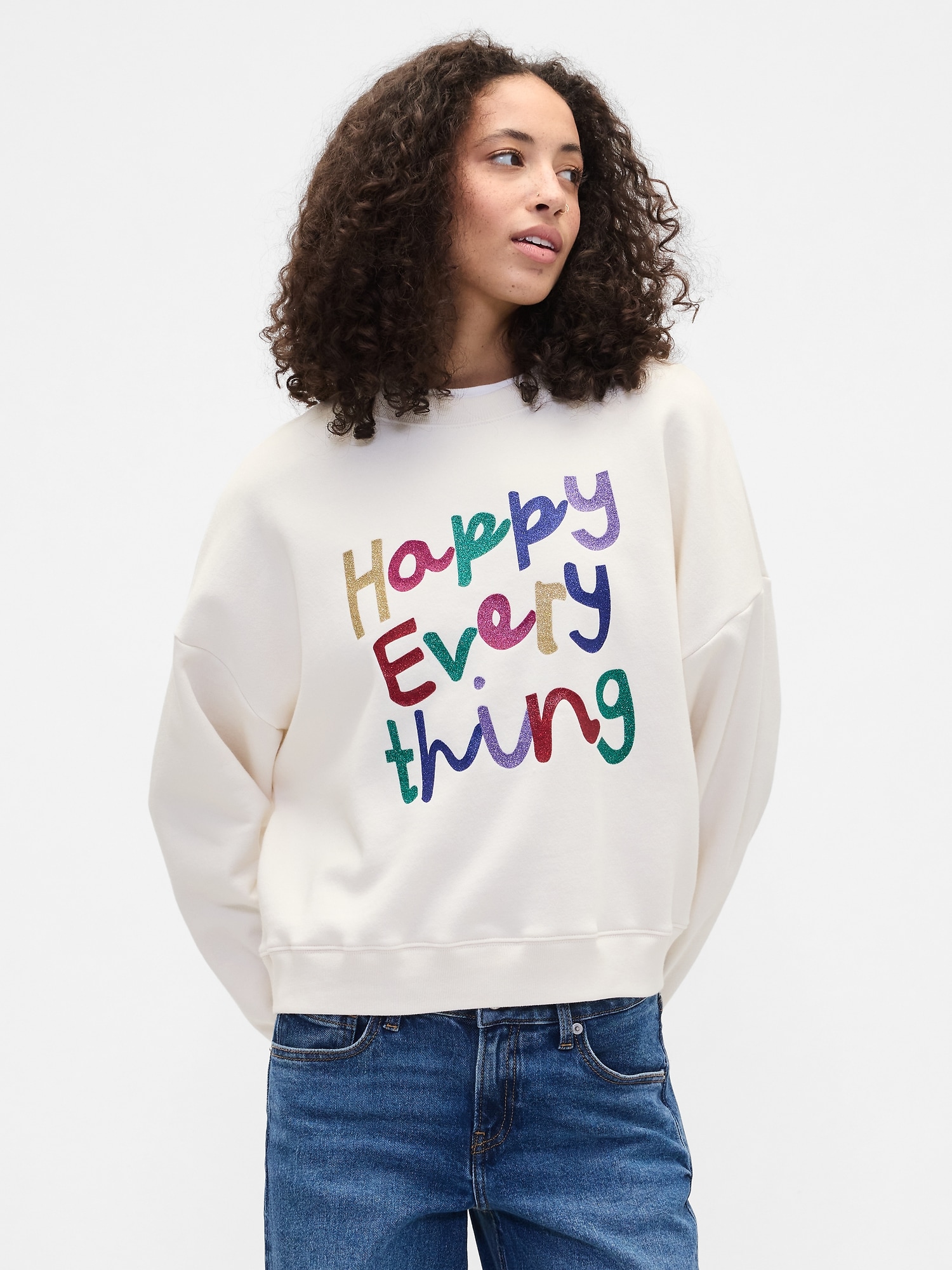 Relaxed Holiday Graphic Sweatshirt