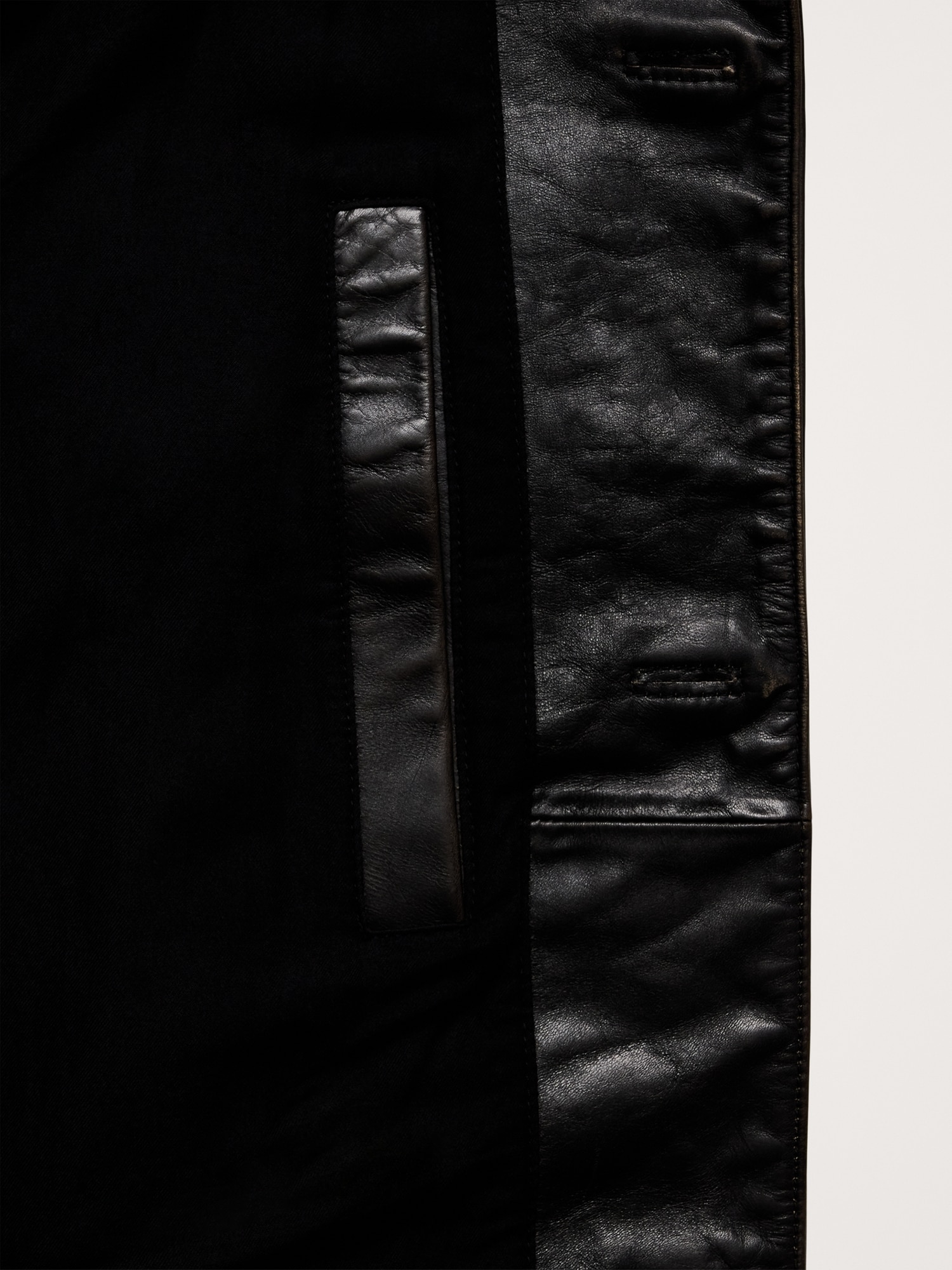 Relaxed Leather Carcoat