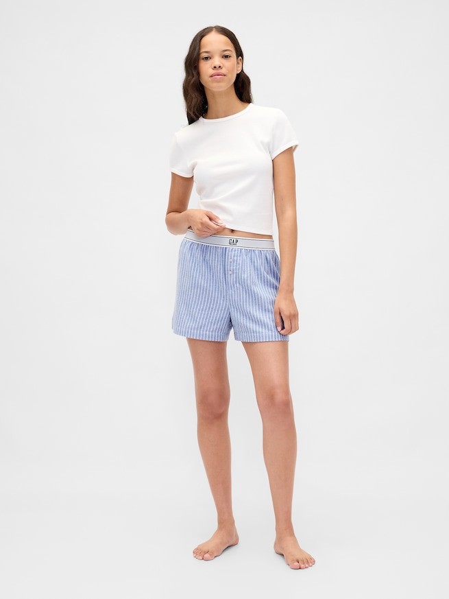 GAPロゴ フランネル ボクサーショートパンツ-0