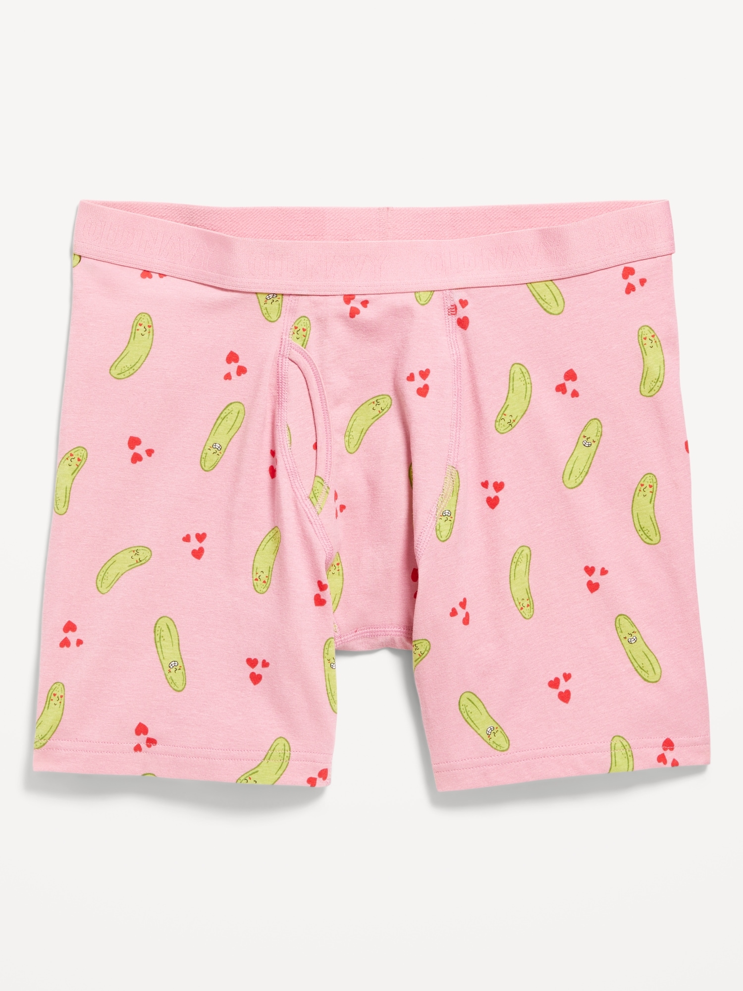 Soft-Washed Valentine Print Boxer Briefs -- 6.25-inch inseam