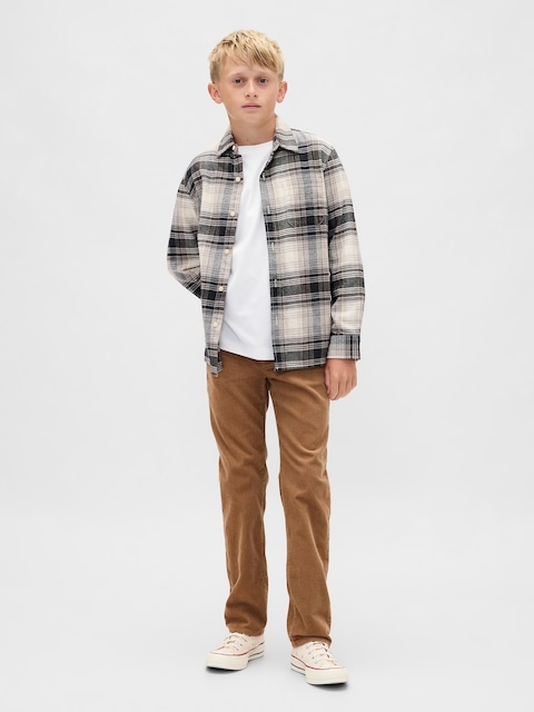 PANTALON DROIT ORIGINAL EN VELOURS CÔTELÉ ANNÉES 90 POUR ENFANT