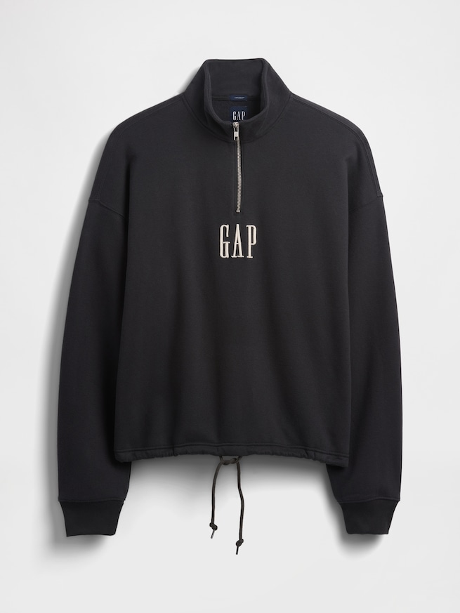 ヴィンテージソフト  GAPロゴ ハーフジップ プルオーバー-4