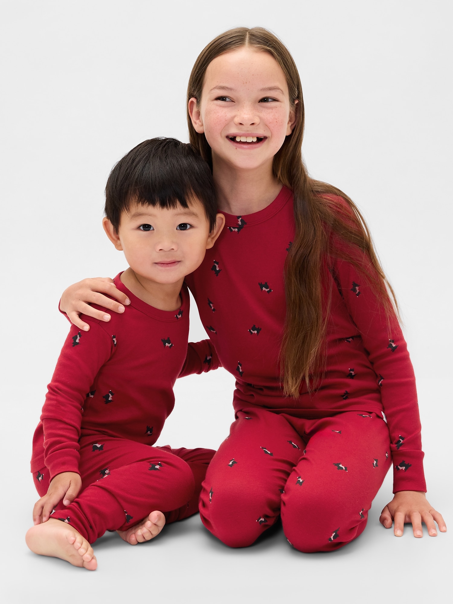 Kids & Baby Organic Brushed Cotton Holiday PJ Set