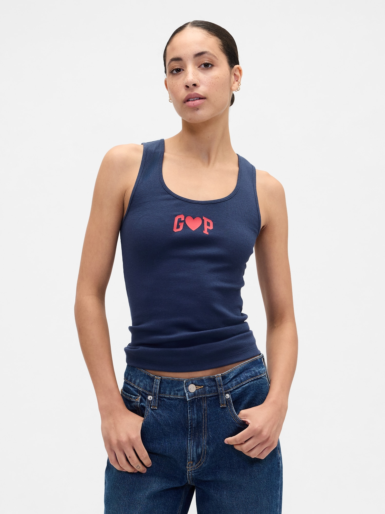 Gap Logo Ribbed Tank Top