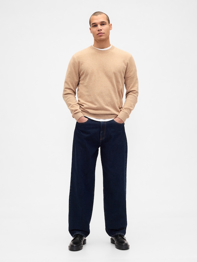 CashSoft カシミヤタッチ クルーネックセーター-1