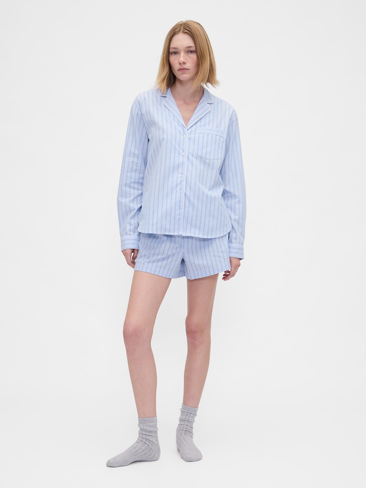 Gap ポプリン GAPロゴ パジャマ ボクサーショートパンツ Gap ポプリン GAPロゴ パジャマ ボクサーショートパンツ