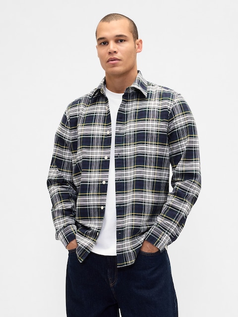 Plaid Oxford Button-Down Shirt