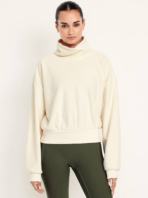 Performance Microfleece Mock Neck Sweatshirt
