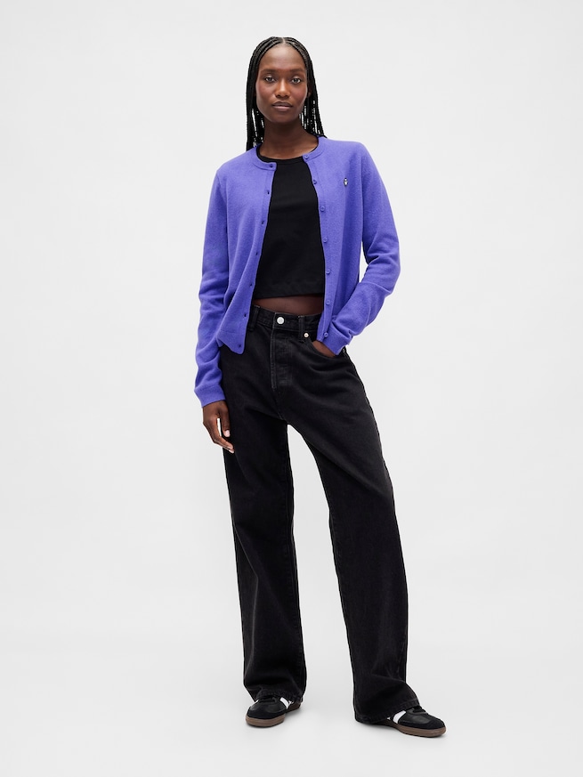 ナイトメアー・ビフォア・クリスマス CashSoft カシミヤタッチ スカル カーディガン-2