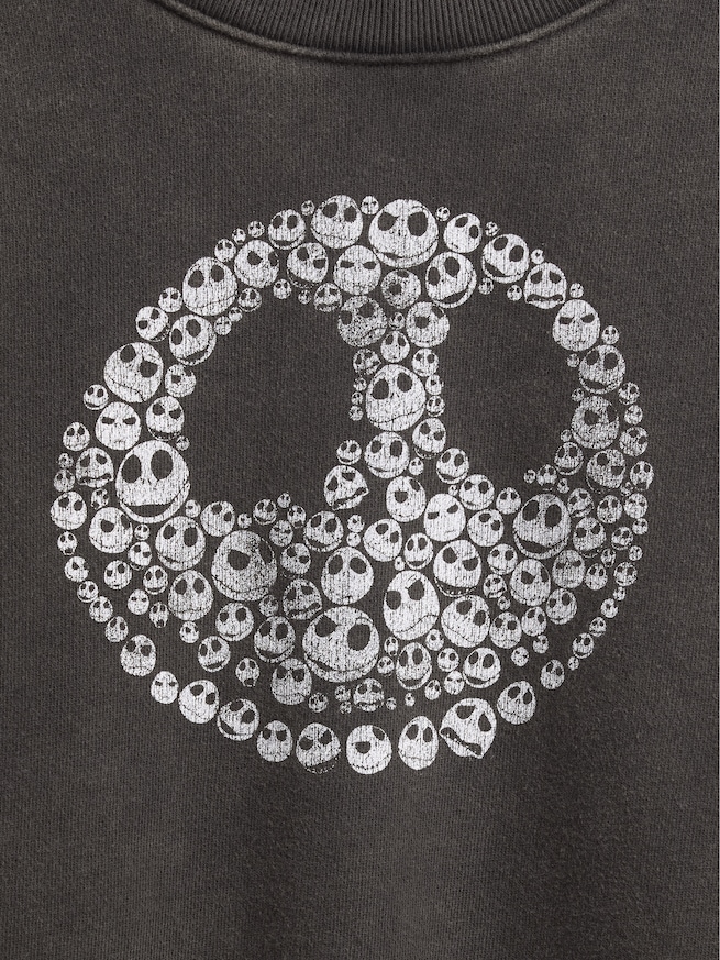 Gap × ディズニー ティム・バートン ナイトメアー・ビフォア・クリスマス ヘビーウェイト スカル スウェットシャツ-3