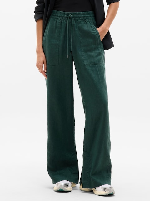 Retreat Linen High Rise Wide Leg Pant