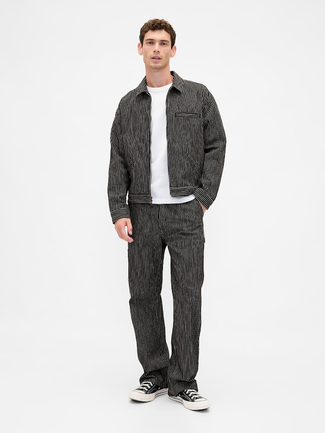 ナイトメアー・ビフォア・クリスマス ストライプ デニムジャケット-5