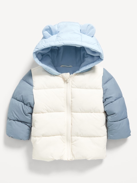 Water-Resistant Hooded Critter Puffer Jacket for Baby