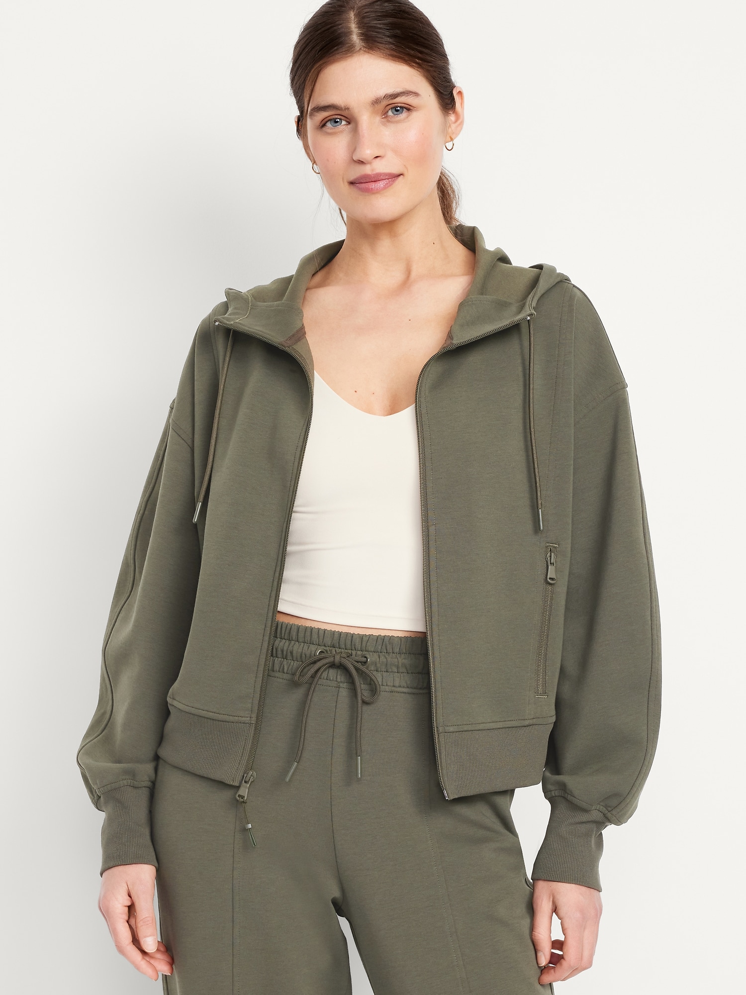 Dynamic Fleece Oversized Full-Zip Hoodie Sweatshirt