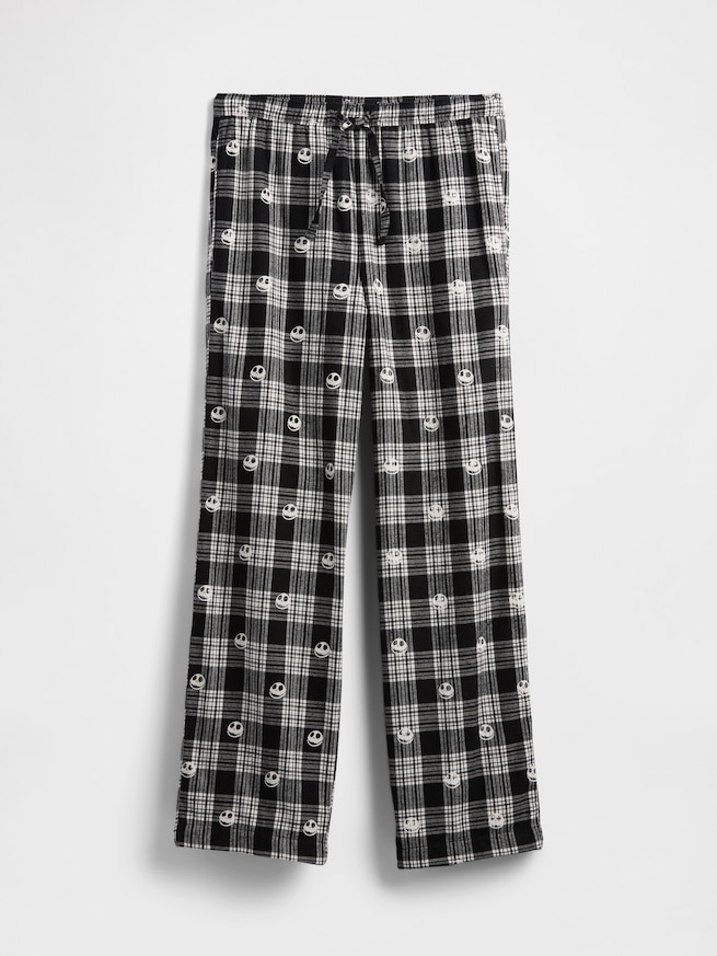 Gap × ディズニー ティム・バートン ナイトメアー・ビフォア・クリスマス スカル フランネルパジャマパンツ-5