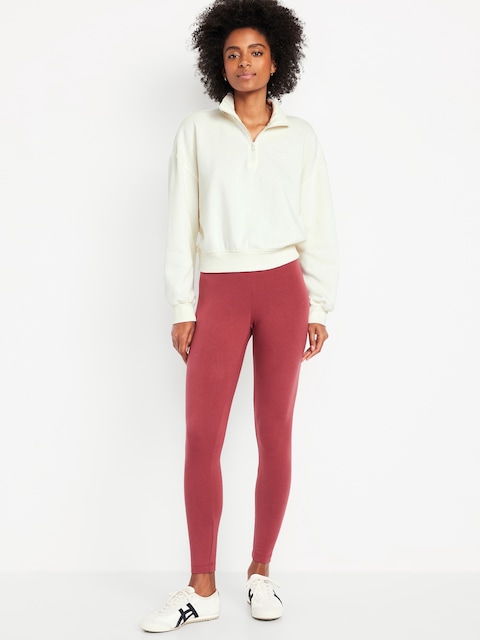 High-Waisted Jersey Fashion Layering Leggings