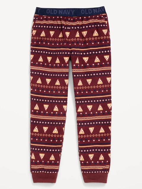Printed Microfleece Pajama Jogger Pants for Boys
