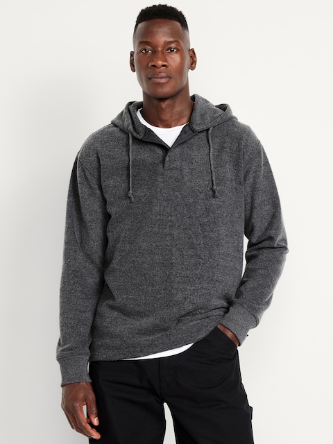 Plush Rugby Pullover Hoodie