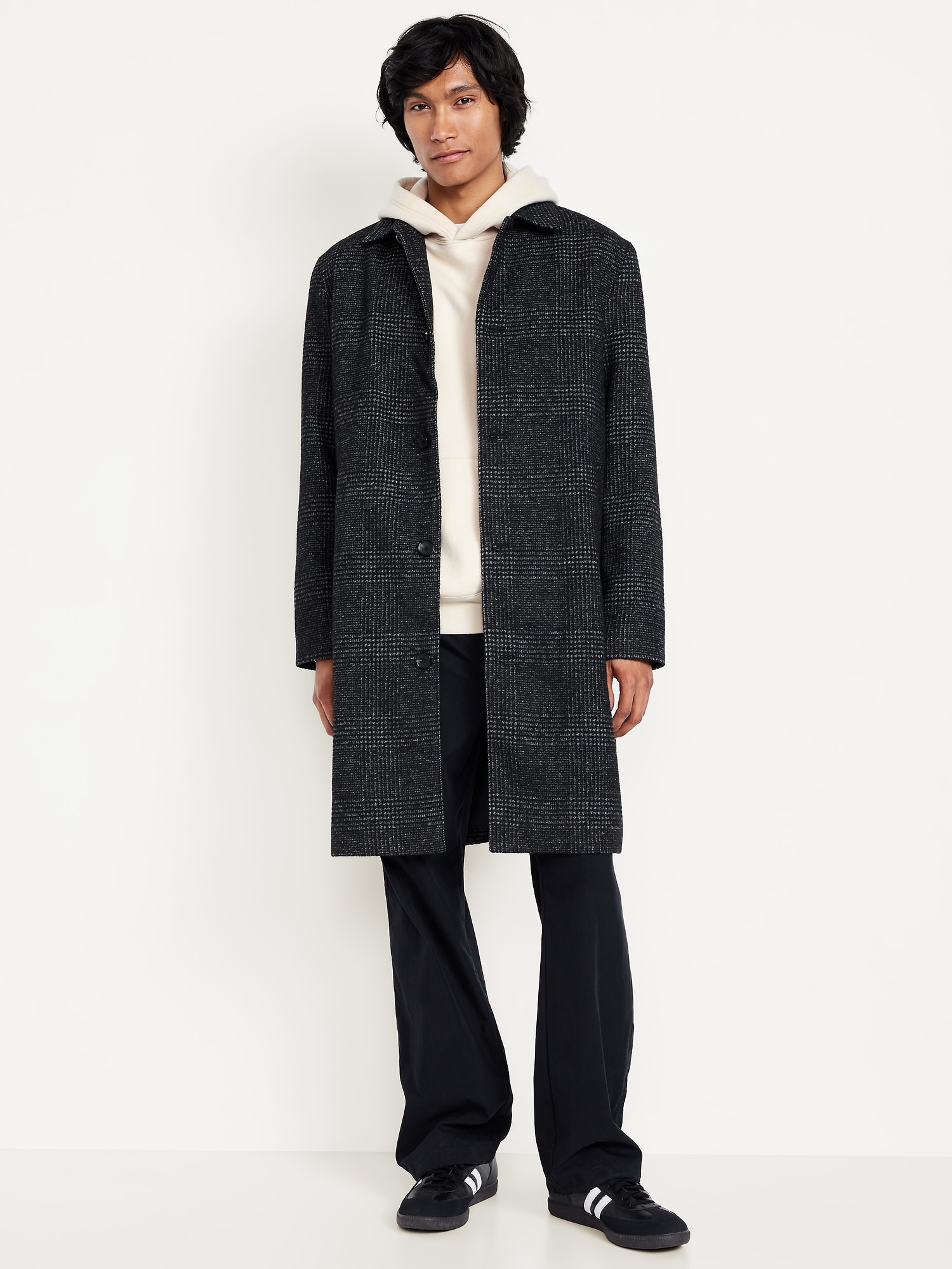 Plaid Twill Topcoat
