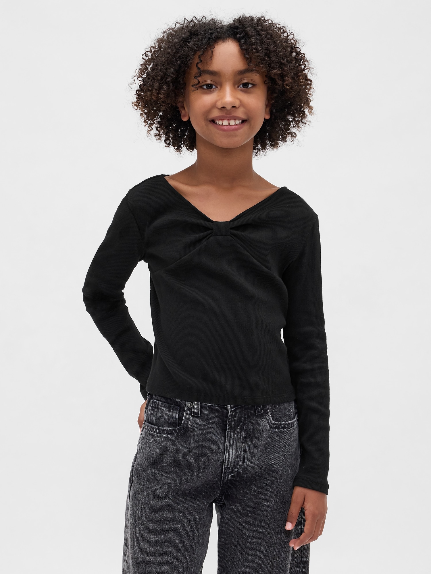 Kids Bow-Neck T-Shirt