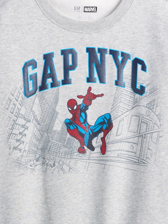 ヴィンテージソフト マーベル グラフィック GAPロゴ スウェットシャツ (キッズ)-4