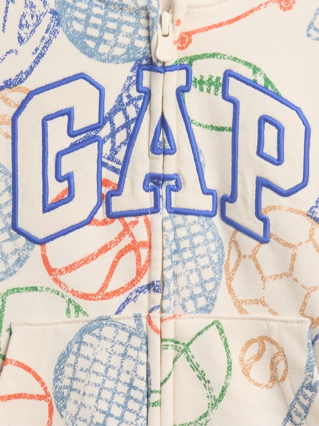 babyGap リラックス GAPロゴ ジップアップパーカー-2