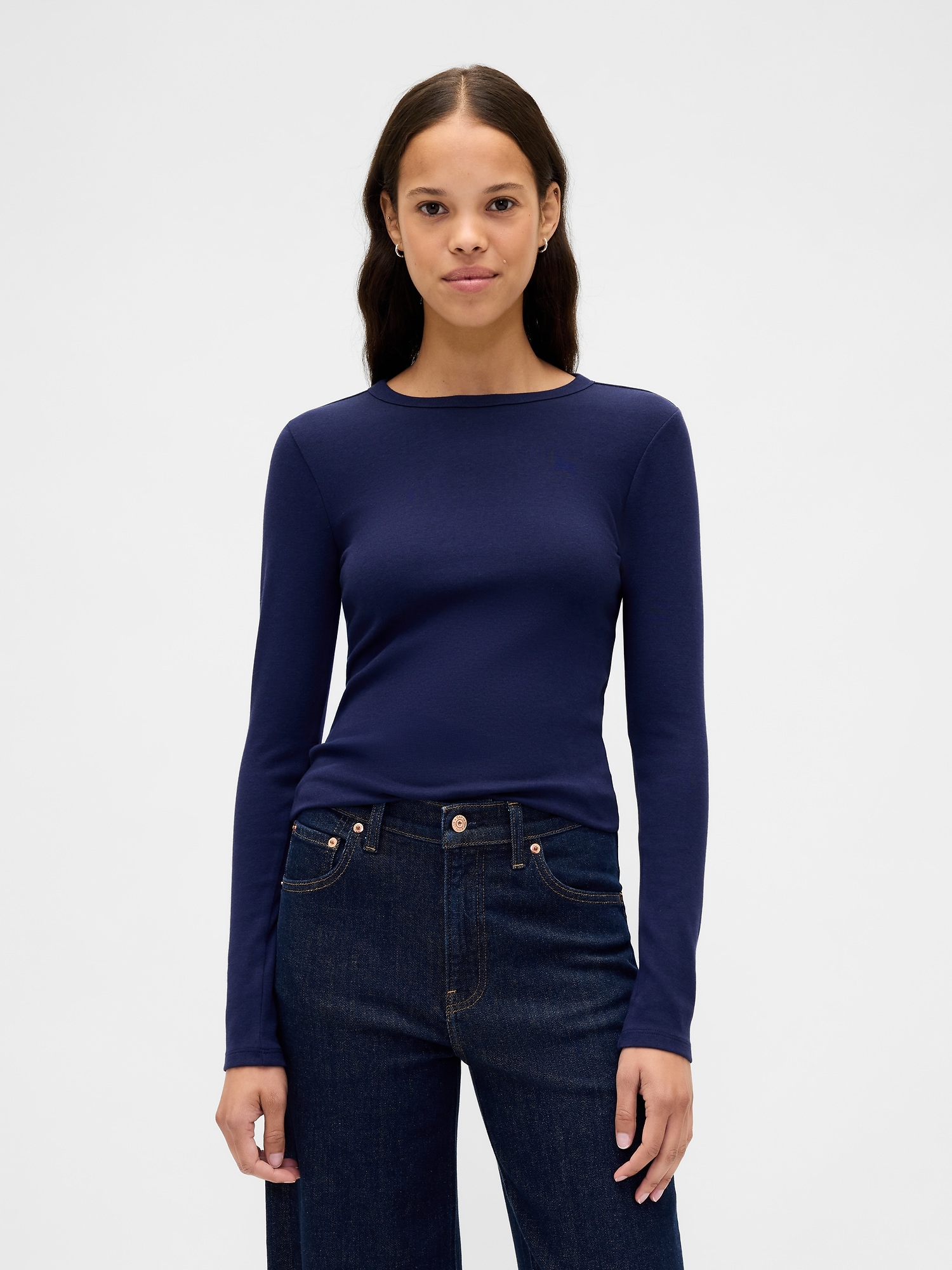 モダン クルーネックTシャツ-0