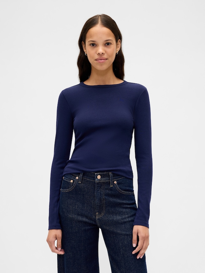 モダン クルーネックTシャツ-0