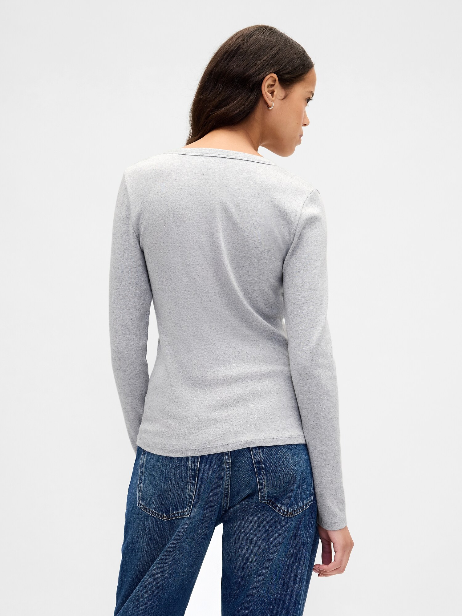 モダン VネックTシャツ-2