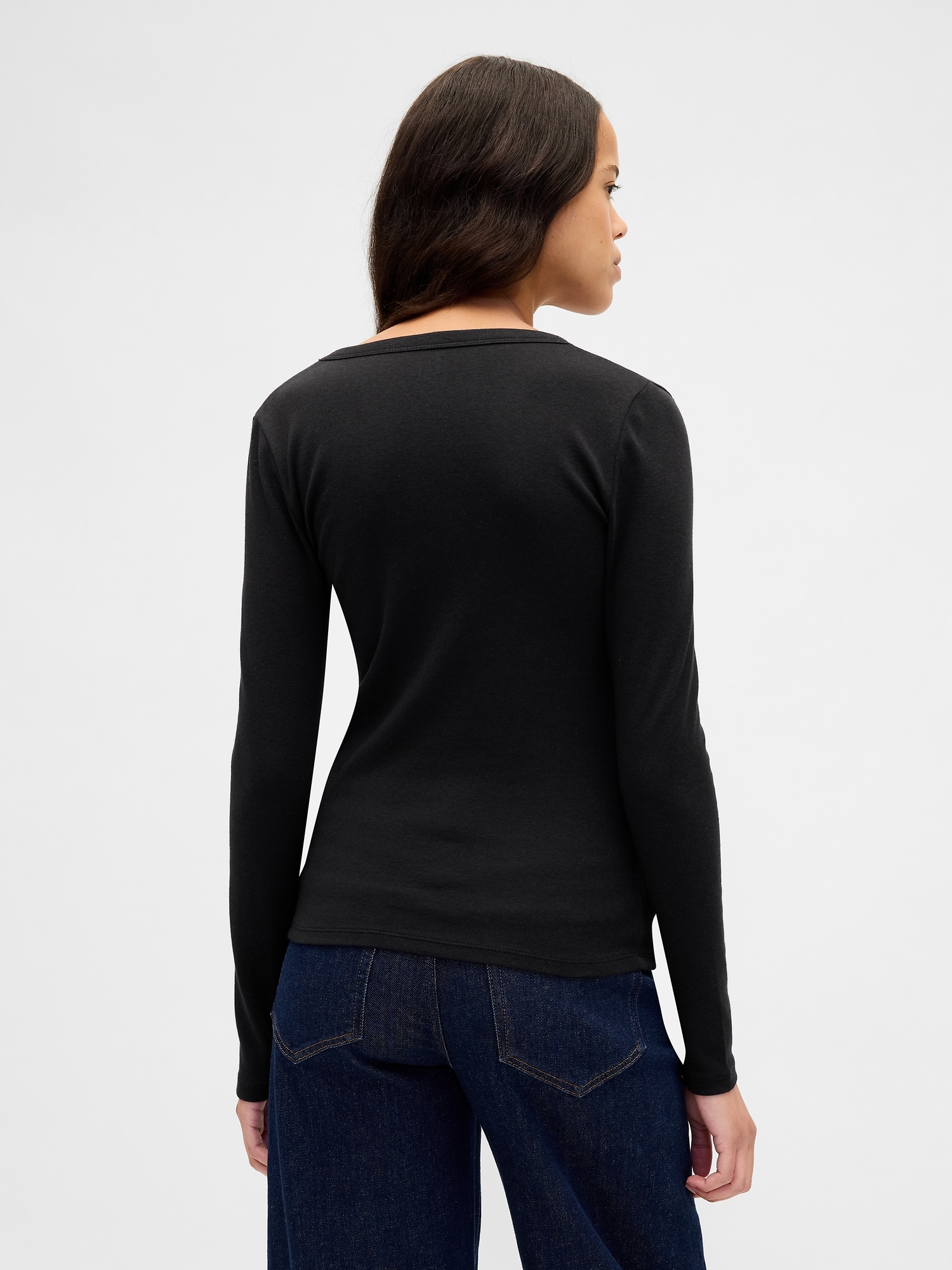 モダン VネックTシャツ-2