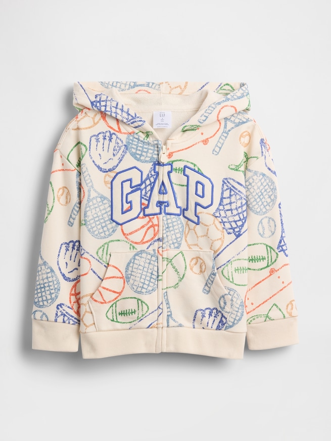 babyGap リラックス GAPロゴ ジップアップパーカー-1