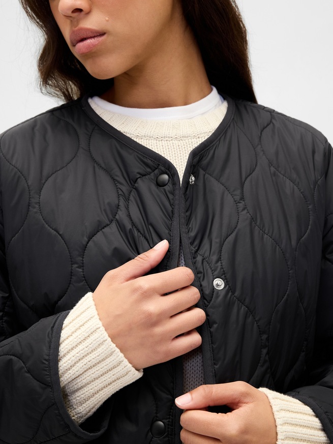 リサイクル ライトウェイト オーバーサイズ キルティング ライナージャケット-3