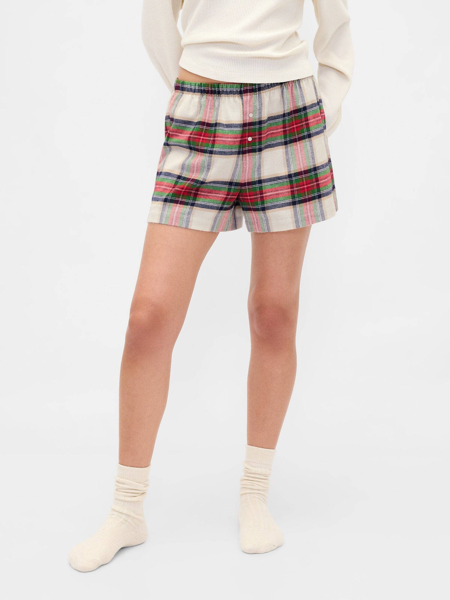 GAPロゴ フランネル ボクサーショートパンツ-1