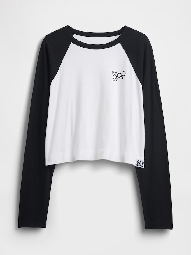 リラックスフィット クロップド GAPロゴTシャツ-5