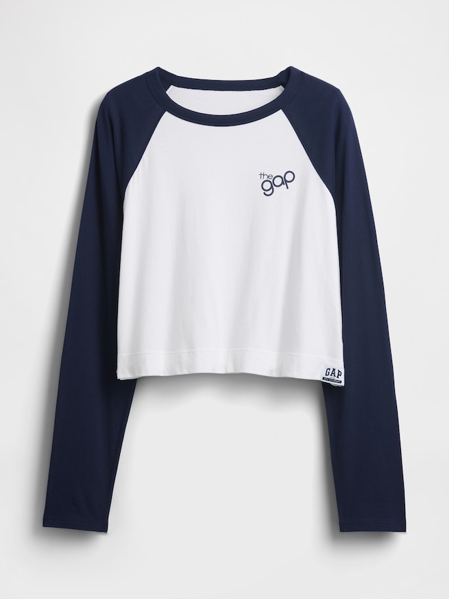リラックスフィット クロップド GAPロゴTシャツ-5