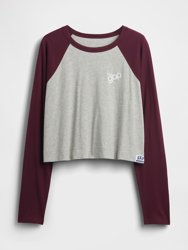 リラックスフィット クロップド GAPロゴTシャツ-5