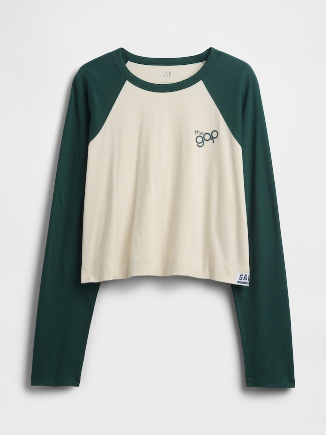 リラックスフィット クロップド GAPロゴTシャツ-5