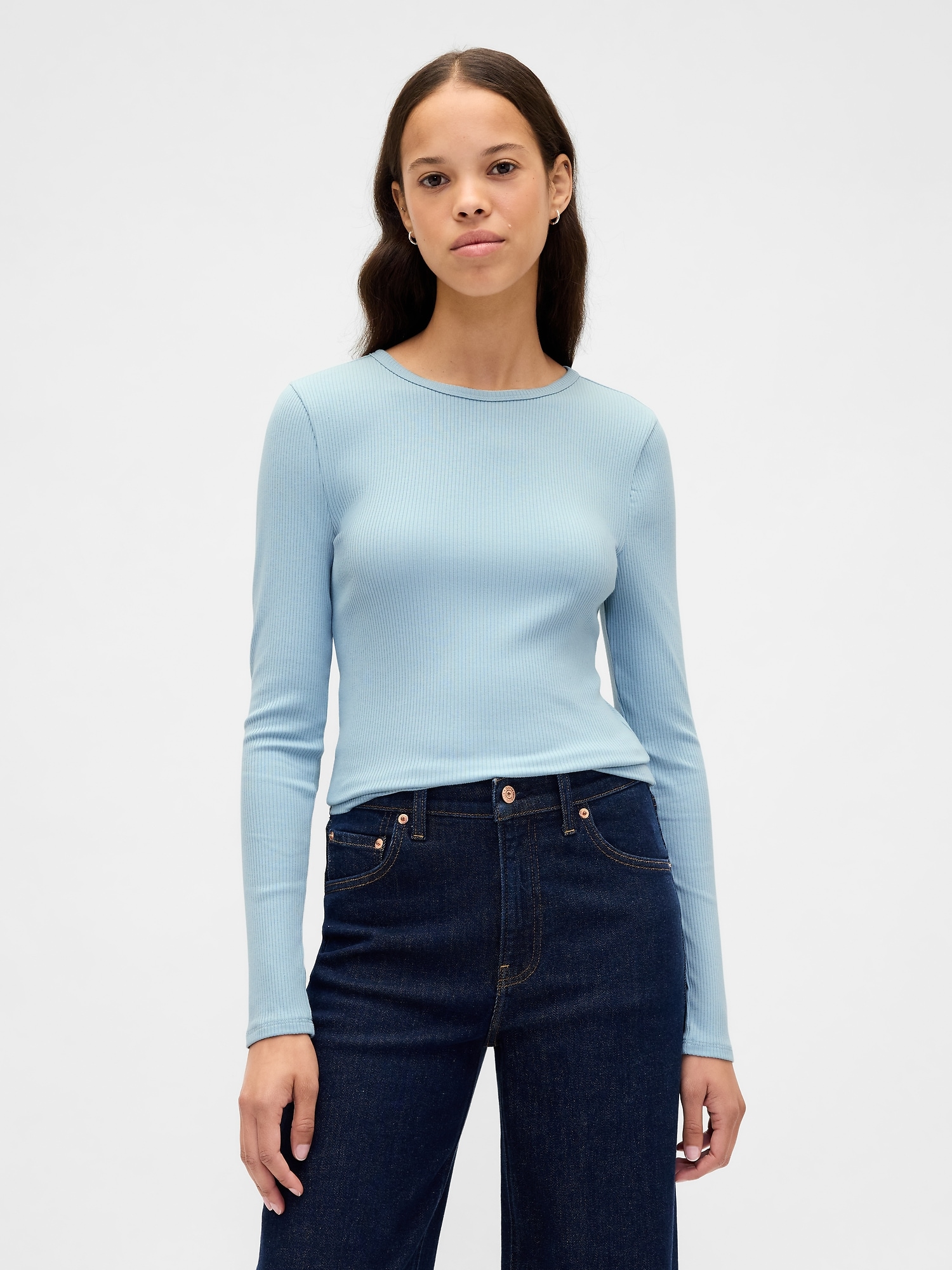 Modern Compact Rib Crop T-Shirt