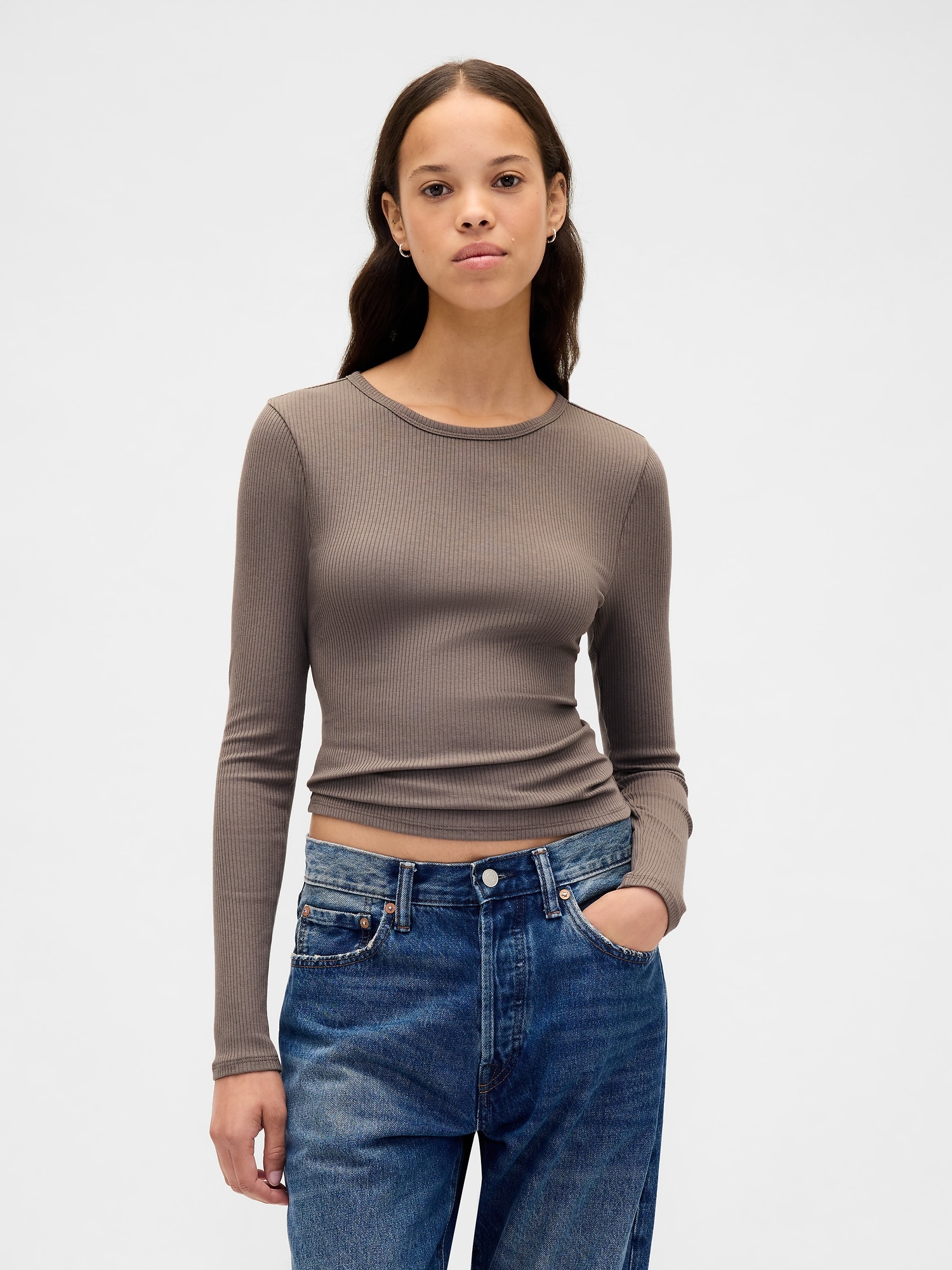 Modern Compact Rib Crop T-Shirt