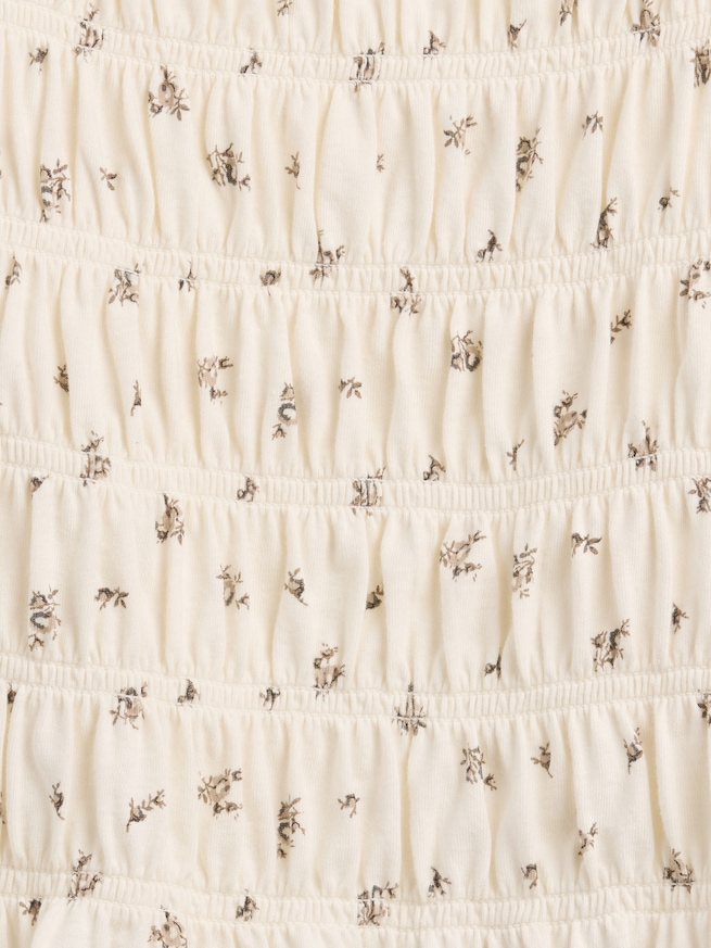 スモッキングギャザー スクエアネック トップス (キッズ)-3