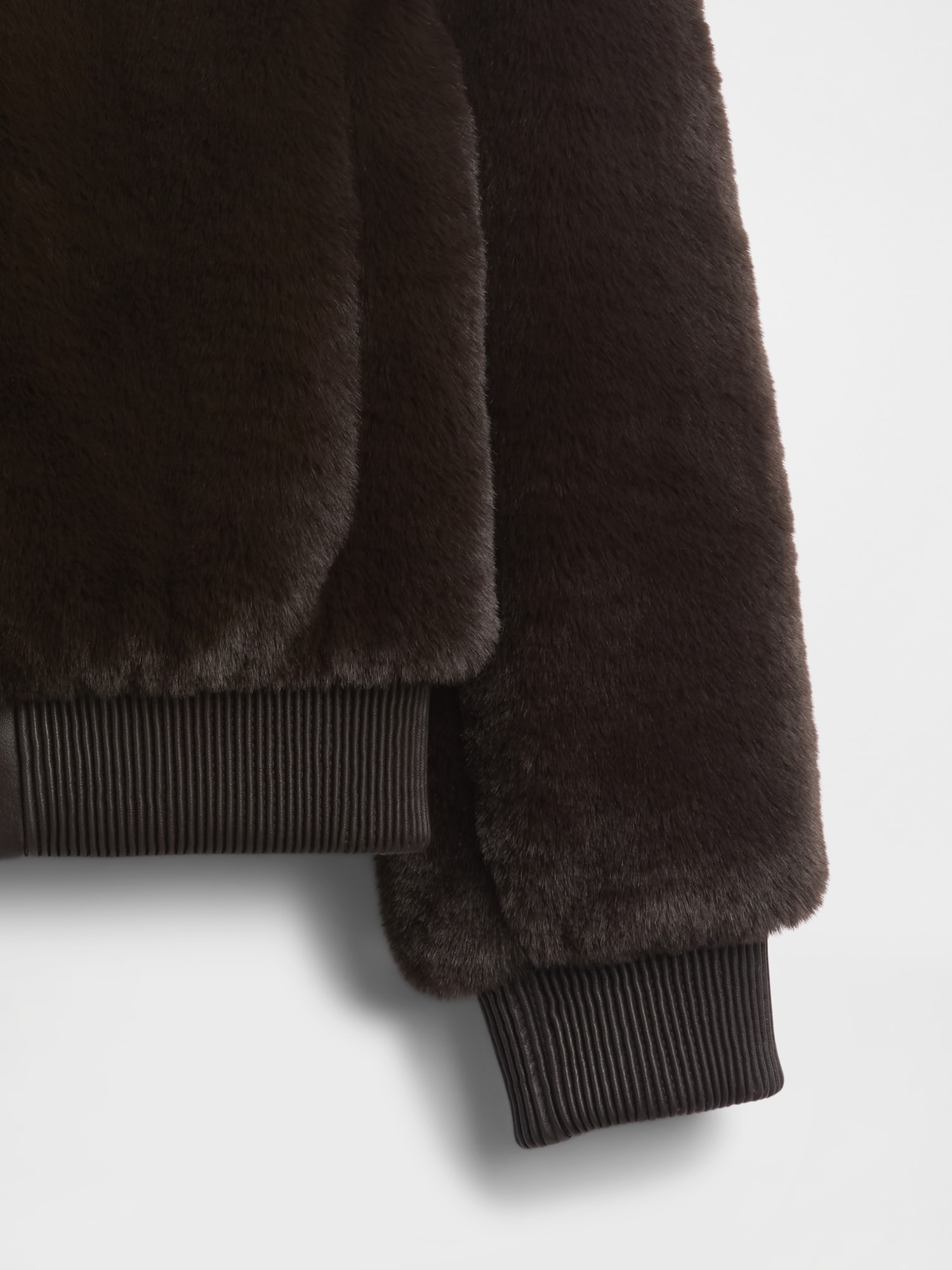 フェイクファー ボンバージャケット-3