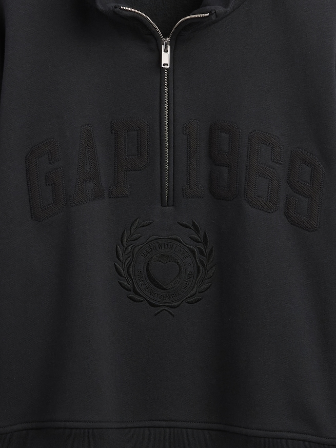 ヴィンテージソフト GAP1969ロゴ ハーフジップ プルオーバー-3