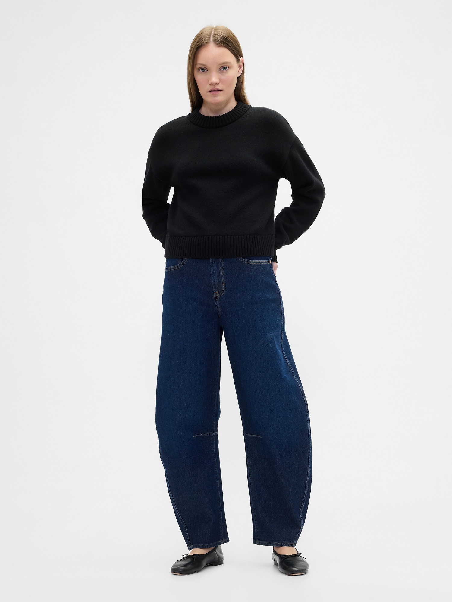 High Rise Barrel Jeans