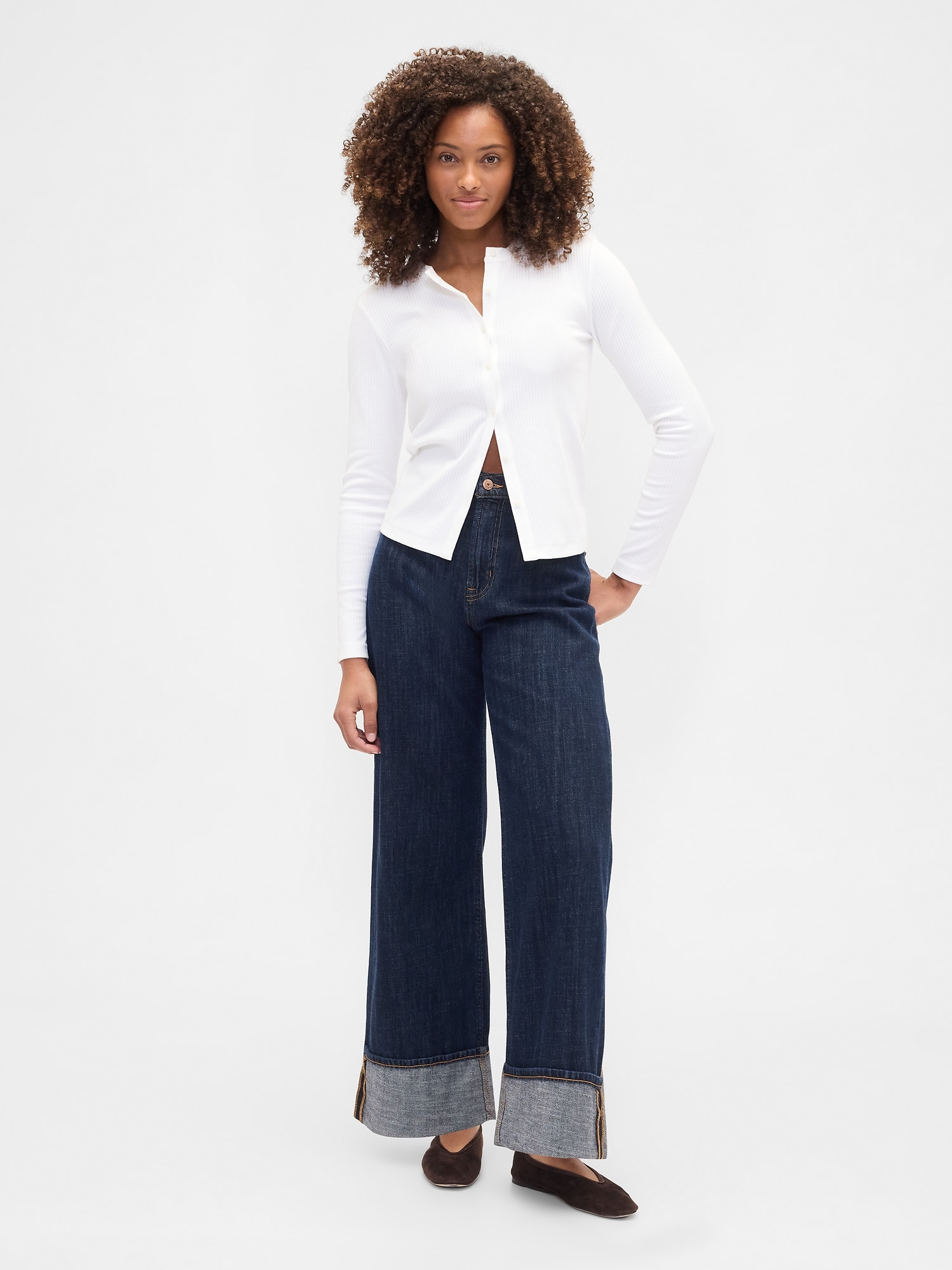 High Rise Wide-Leg Jeans
