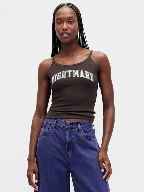 ナイトメアー・ビフォア・クリスマス ミニリブタンクトップ