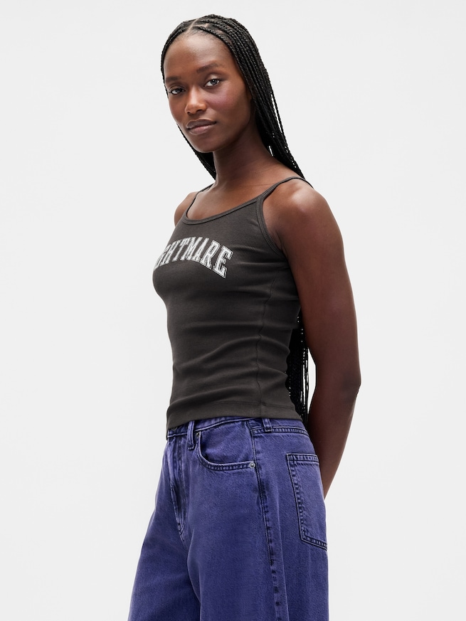 ナイトメアー・ビフォア・クリスマス ミニリブタンクトップ-2