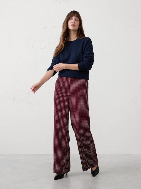 Hayden Wide-Leg Satin Pant