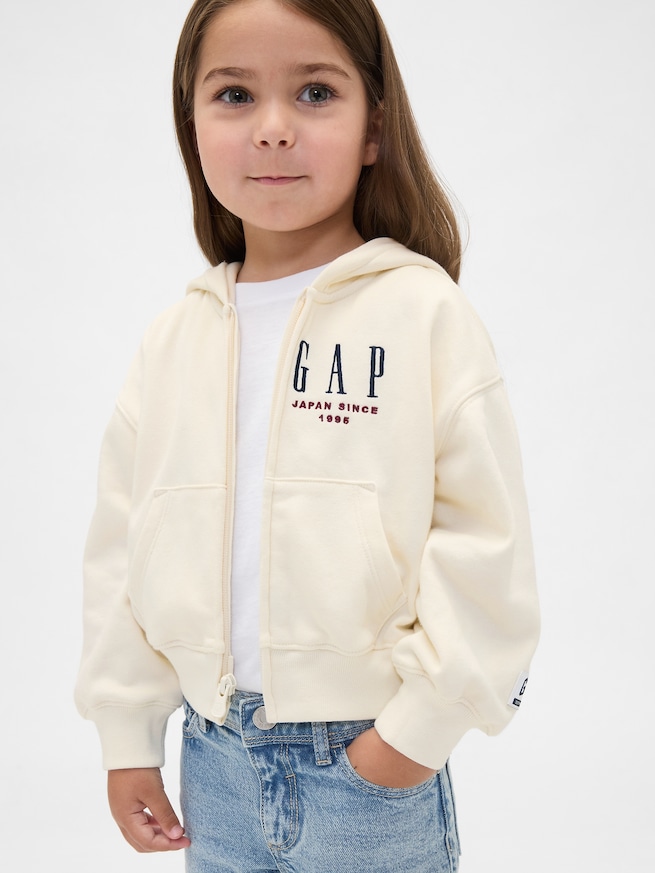 30th アニバーサリー ヴィンテージソフト GAPロゴ ジップアップパーカー (幼児・ベビー)-0