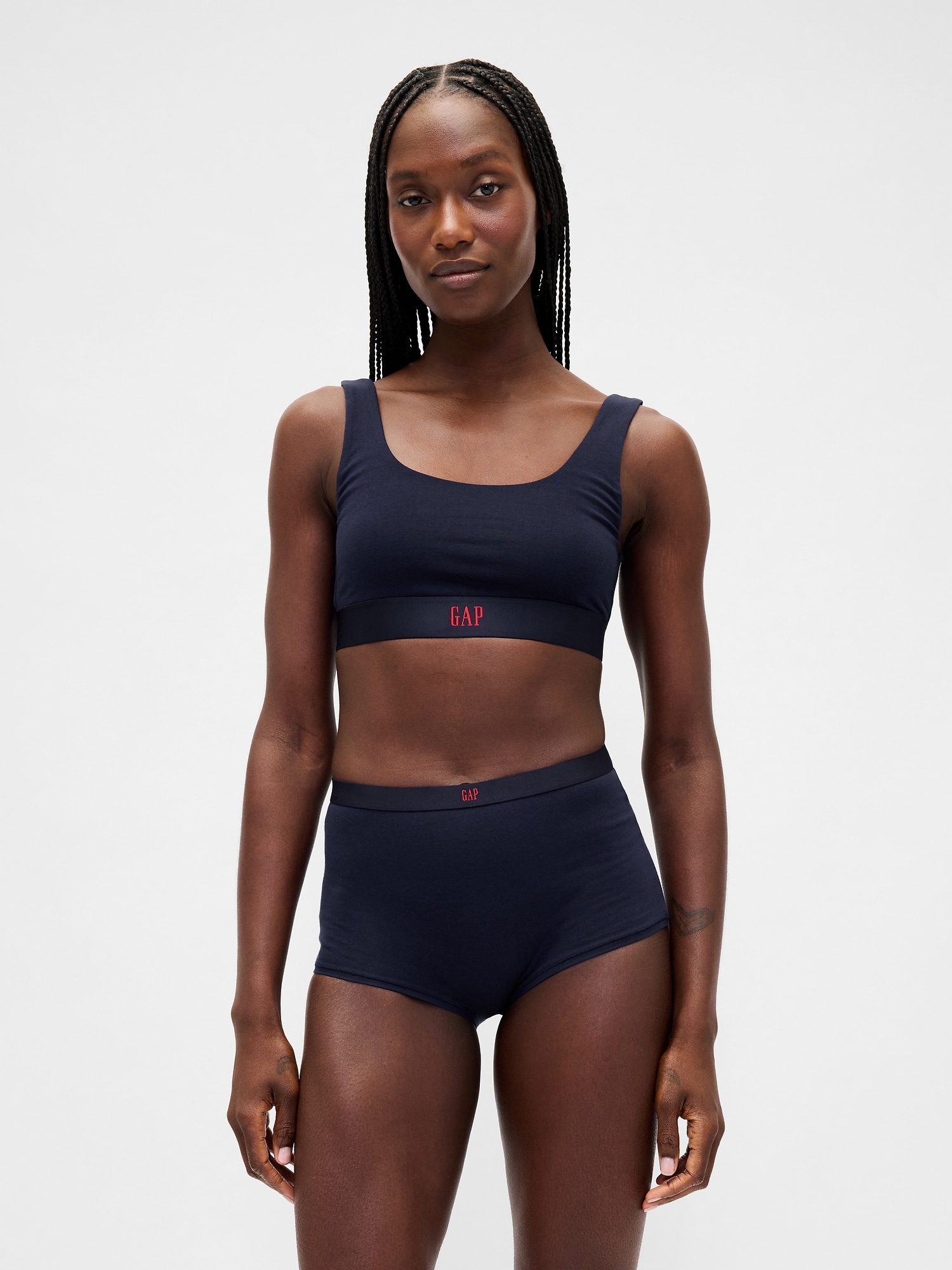 SOUTIEN-GORGE LÉGER EN COTON BIOLOGIQUE EXTENSIBLE AVEC LOGO GAP